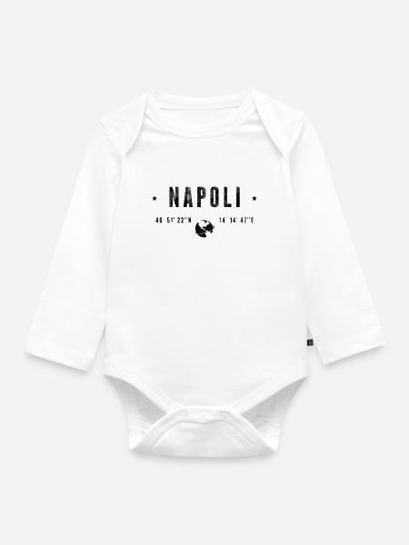 Napoli - Baby Bio-Langarm-Body - Weiß