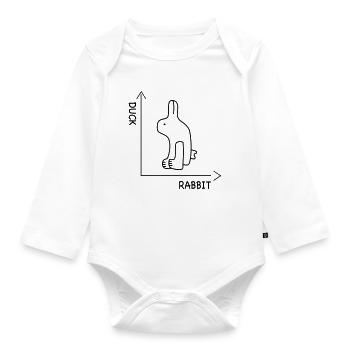 optical illusion - Organic Longsleeve Baby Bodysuit - white - Front