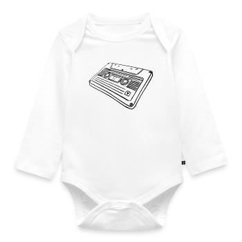 Kassette - Baby Bio-Langarm-Body - Weiß - Vorne