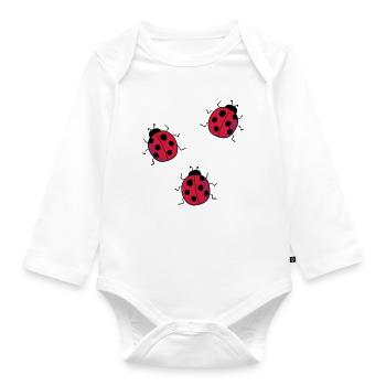 ladybug - Organic Longsleeve Baby Bodysuit - white - Front