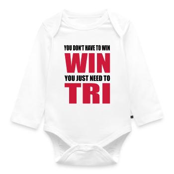 Triathlon - Organic Longsleeve Baby Bodysuit - white - Front