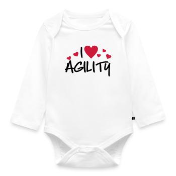 Agility - Organic Longsleeve Baby Bodysuit - white - Front