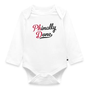Doktortitel - Baby Bio-Langarm-Body - Weiß - Vorne