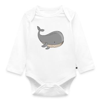 Wal - Baby Bio-Langarm-Body - Weiß - Vorne