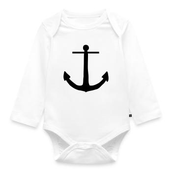 anker - Baby Bio-Langarm-Body - Weiß - Vorne