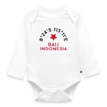Bali - Baby Bio-Langarm-Body - Weiß - Vorne