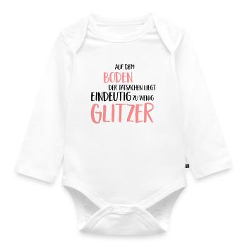 Lustiger Spruch - Baby Bio-Langarm-Body - Weiß - Vorne