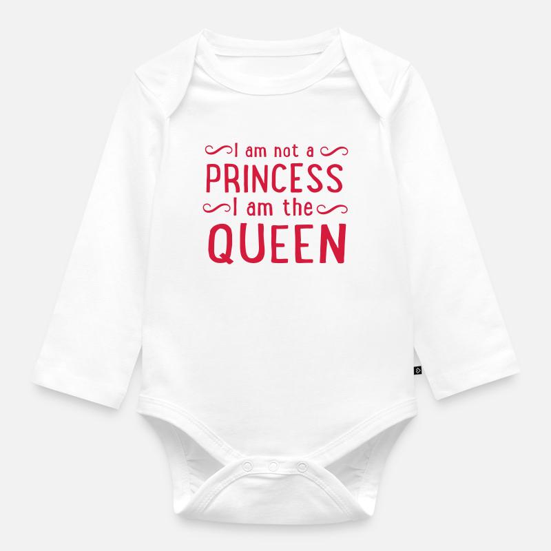 Princess Queen - Body Bébé bio manches longues - blanc