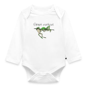 street workout - Baby Bio-Langarm-Body - Weiß - Vorne