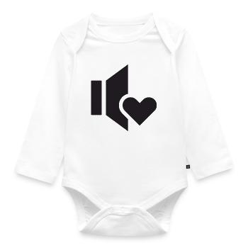 Herz und Wort - Baby Bio-Langarm-Body - Weiß - Vorne