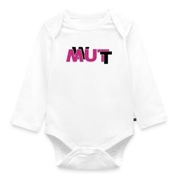 Wut oder Mut - Baby Bio-Langarm-Body - Weiß - Vorne