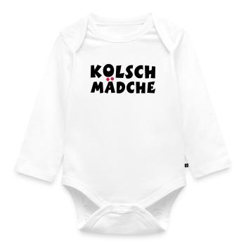 Kölsch Mädche - Ein Mädchen aus Köln - Baby Bio-Langarm-Body - Weiß - Vorne