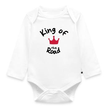 Biker - Organic Longsleeve Baby Bodysuit - white - Front