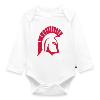 Trojan - Baby Bio-Langarm-Body - Weiß - Vorne