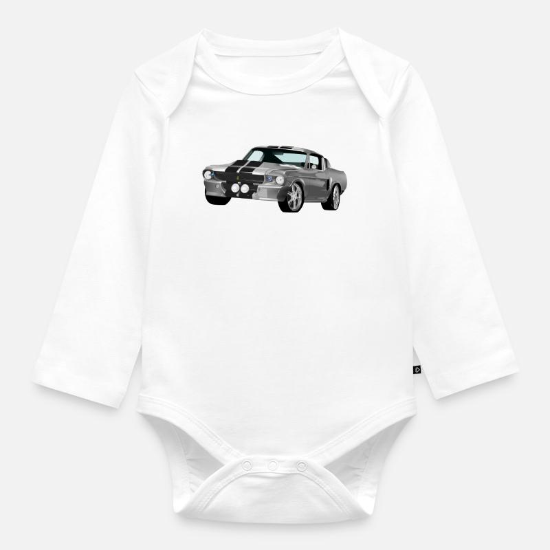 Auto - Baby Bio-Langarm-Body - Weiß