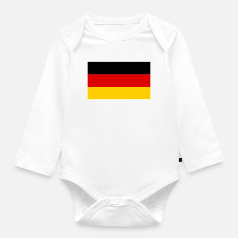 drapeau Allemagne - Body Bébé bio manches longues - blanc