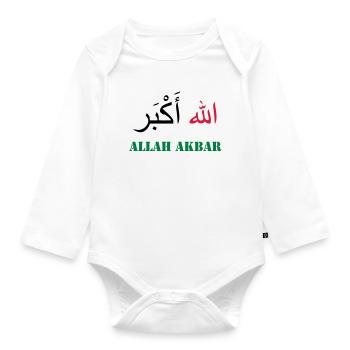 Allah Akbar - Baby Bio-Langarm-Body - Weiß - Vorne