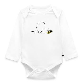 Flotte Biene - Baby Bio-Langarm-Body - Weiß - Vorne