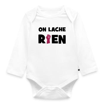 Wir verlieren nichts! - Baby Bio-Langarm-Body - Weiß - Vorne