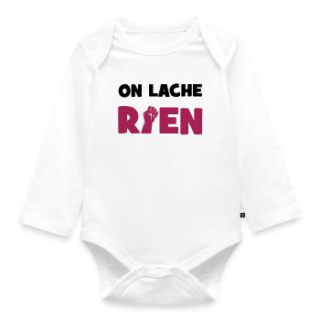 Wir verlieren nichts! - Baby Bio-Langarm-Body - Weiß - Vorne
