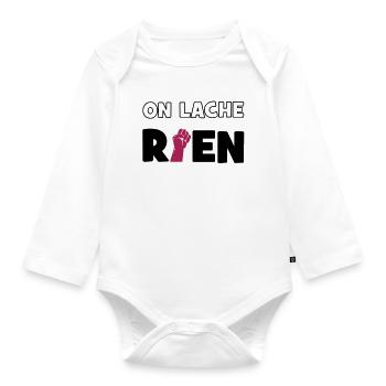 Wir verlieren nichts! - Baby Bio-Langarm-Body - Weiß - Vorne