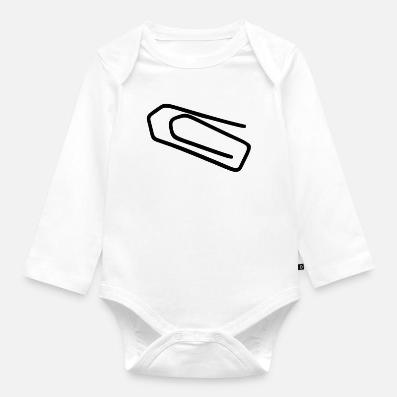 Trombone de bureau - Body Bébé bio manches longues - blanc