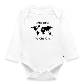 Reisen - Baby Bio-Langarm-Body - Weiß - Vorne