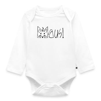 MAUSI MAUS - Baby Bio-Langarm-Body - Weiß - Vorne