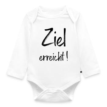Ziel erreicht! - Baby Bio-Langarm-Body - Weiß - Vorne