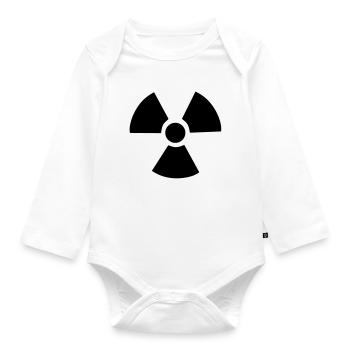 Radioactive Symbol - Organic Longsleeve Baby Bodysuit - white - Front