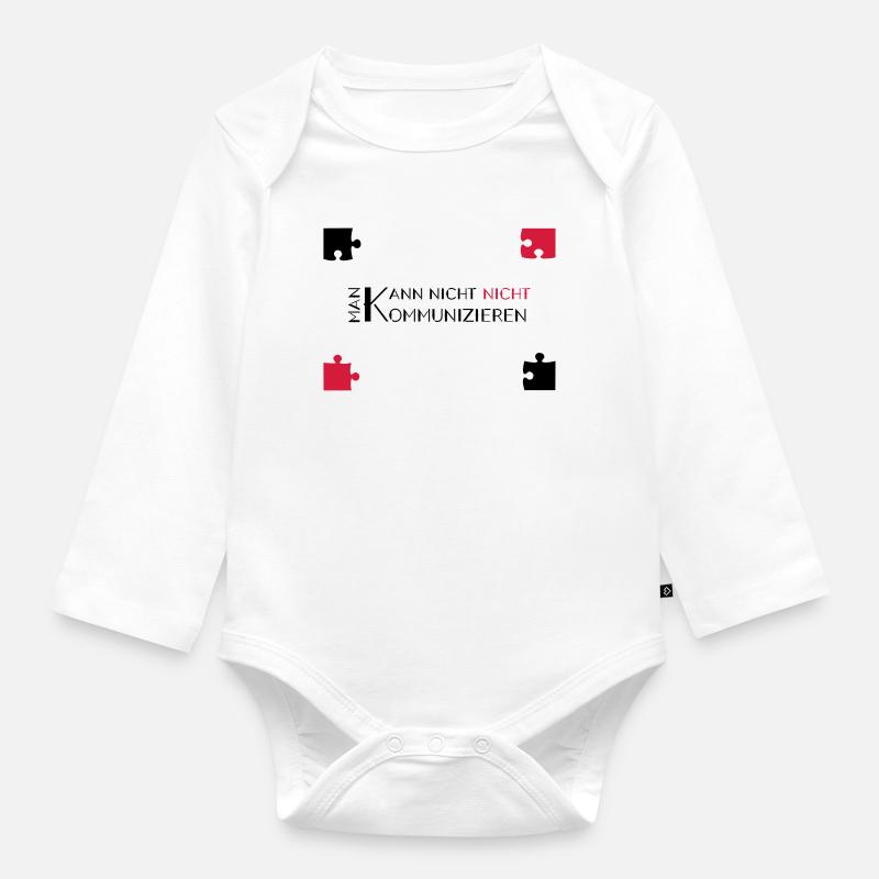 communication watzlawick - Body Bébé bio manches longues - blanc