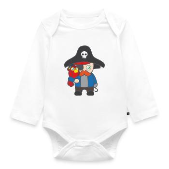 Motif pour enfants Shirtmotiv Pirate chemise pirate avec ara - Body Bébé bio manches longues - blanc - Devant