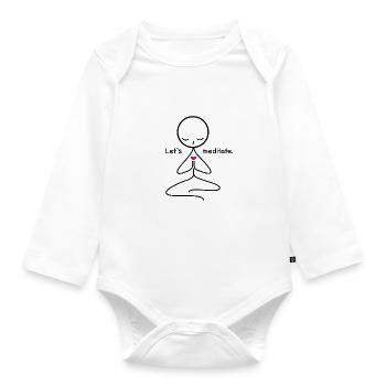 Meditation - Baby Bio-Langarm-Body - Weiß - Vorne