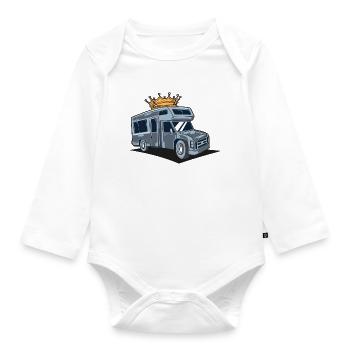 Trailer - Camper - Caravan Recreation Vehicle - RV - Organic Longsleeve Baby Bodysuit - white - Front