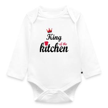 cooking - Organic Longsleeve Baby Bodysuit - white - Front