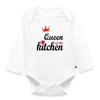 cooking - Organic Longsleeve Baby Bodysuit - white - Front