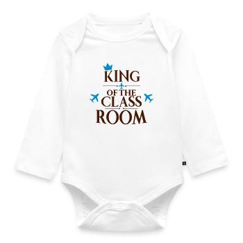 Schule - Baby Bio-Langarm-Body - Weiß - Vorne