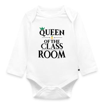 Schule - Baby Bio-Langarm-Body - Weiß - Vorne