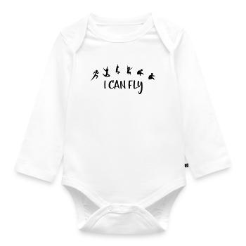 Weitsprung - Baby Bio-Langarm-Body - Weiß - Vorne