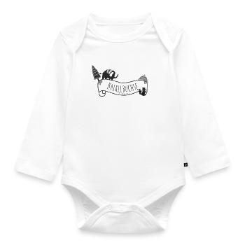 Knallbuchse - Baby Bio-Langarm-Body - Weiß - Vorne