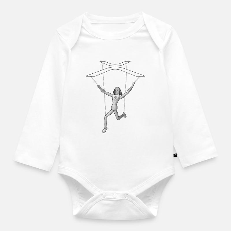 Marionnette Ripple XRP - Body Bébé bio manches longues - blanc