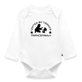 UNITED BY TRANCE - Organic Longsleeve Baby Bodysuit - white - Front