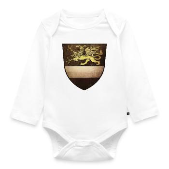 Rostock | Style vintage | Griffon - Body Bébé bio manches longues - blanc - Devant