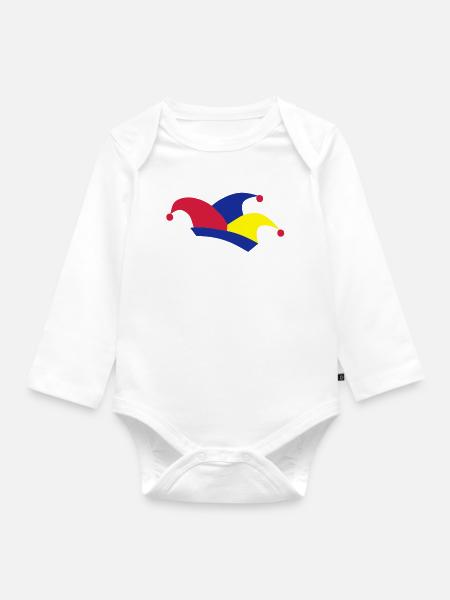 karneval - Baby Bio-Langarm-Body - Weiß