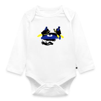 Rafting - Baby Bio-Langarm-Body - Weiß - Vorne