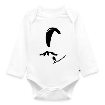 Paragliding - Baby Bio-Langarm-Body - Weiß - Vorne