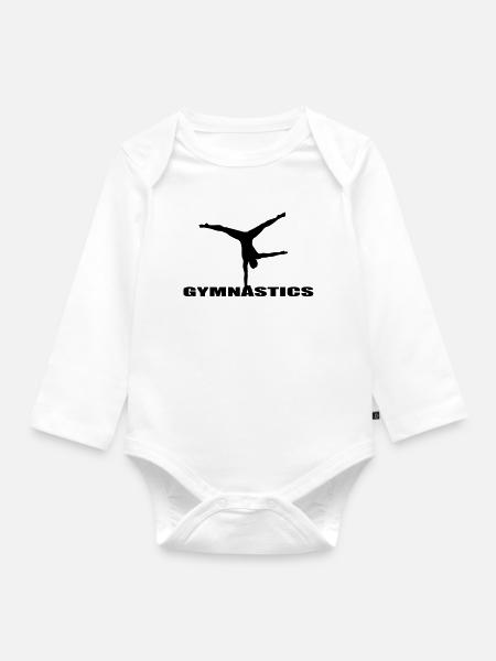 Gymnastics - Baby Bio-Langarm-Body - Weiß