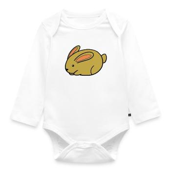 Hase - Baby Bio-Langarm-Body - Weiß - Vorne