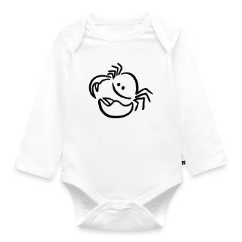 krebs - Baby Bio-Langarm-Body - Weiß - Vorne