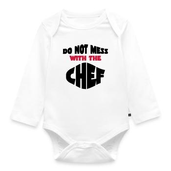 chef - Baby Bio-Langarm-Body - Weiß - Vorne